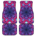 Purple And Blue Light Mandala Print Front and Back Car Floor Mats