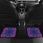 Purple And Blue Light Mandala Print Front and Back Car Floor Mats