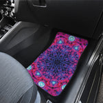 Purple And Blue Light Mandala Print Front and Back Car Floor Mats