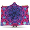 Purple And Blue Light Mandala Print Hooded Blanket
