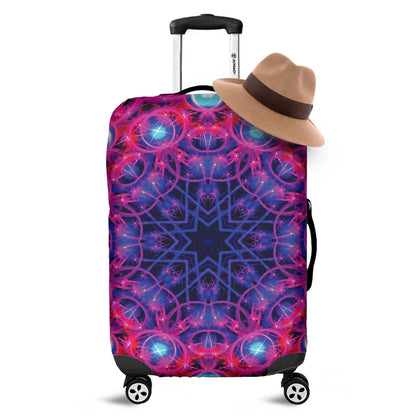 Purple And Blue Light Mandala Print Luggage Cover