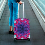 Purple And Blue Light Mandala Print Luggage Cover