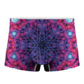 Purple And Blue Light Mandala Print Men's Boxer Briefs
