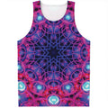 Purple And Blue Light Mandala Print Men's Tank Top