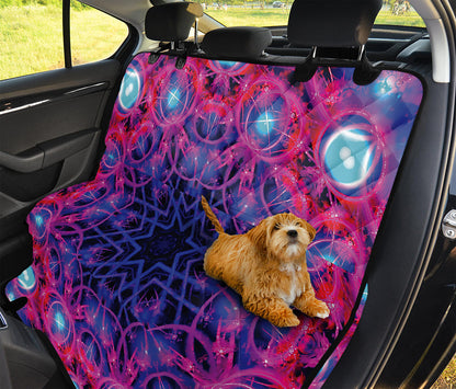 Purple And Blue Light Mandala Print Pet Car Back Seat Cover