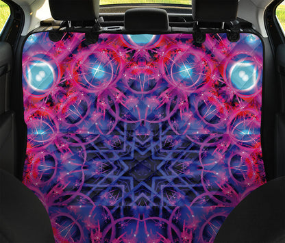 Purple And Blue Light Mandala Print Pet Car Back Seat Cover
