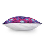 Purple And Blue Light Mandala Print Pillow Cover