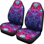 Purple And Blue Light Mandala Print Universal Fit Car Seat Covers
