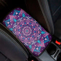 Purple And Blue Mandala Print Car Center Console Cover
