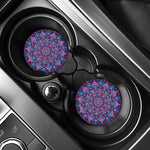 Purple And Blue Mandala Print Car Coasters