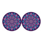 Purple And Blue Mandala Print Car Coasters