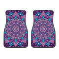Purple And Blue Mandala Print Front Car Floor Mats