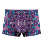 Purple And Blue Mandala Print Men's Boxer Briefs