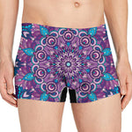 Purple And Blue Mandala Print Men's Boxer Briefs