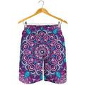 Purple And Blue Mandala Print Men's Shorts