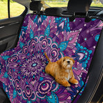 Purple And Blue Mandala Print Pet Car Back Seat Cover