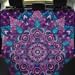 Purple And Blue Mandala Print Pet Car Back Seat Cover