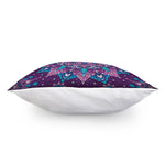 Purple And Blue Mandala Print Pillow Cover