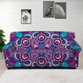 Purple And Blue Mandala Print Sofa Cover