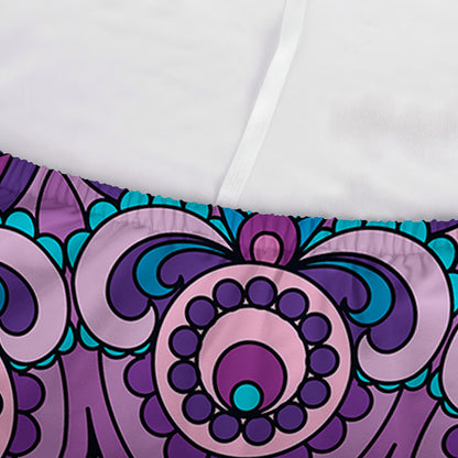 Purple And Blue Mandala Print Sofa Cover