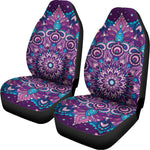 Purple And Blue Mandala Print Universal Fit Car Seat Covers