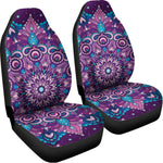 Purple And Blue Mandala Print Universal Fit Car Seat Covers