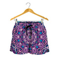Purple And Blue Mandala Print Women's Shorts