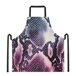 Purple And Blue Snakeskin Print Apron