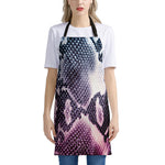 Purple And Blue Snakeskin Print Apron