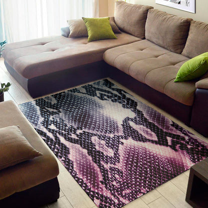 Purple And Blue Snakeskin Print Area Rug