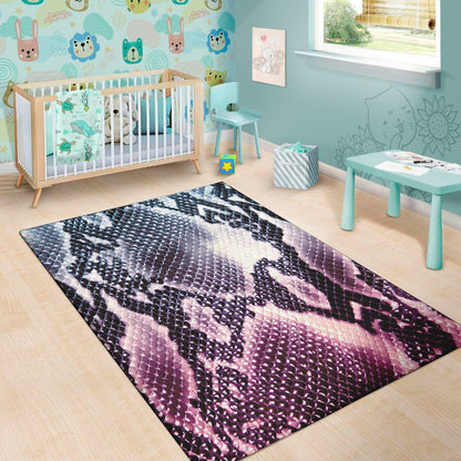 Purple And Blue Snakeskin Print Area Rug