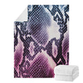 Purple And Blue Snakeskin Print Blanket
