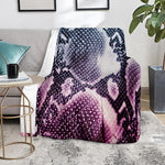 Purple And Blue Snakeskin Print Blanket
