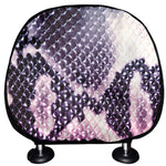 Purple And Blue Snakeskin Print Car Headrest Covers