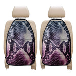 Purple And Blue Snakeskin Print Car Seat Organizers