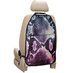 Purple And Blue Snakeskin Print Car Seat Organizers