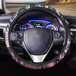 Purple And Blue Snakeskin Print Car Steering Wheel Cover