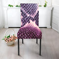 Purple And Blue Snakeskin Print Dining Chair Slipcover
