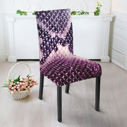 Purple And Blue Snakeskin Print Dining Chair Slipcover
