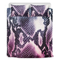 Purple And Blue Snakeskin Print Duvet Cover Bedding Set