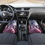 Purple And Blue Snakeskin Print Front and Back Car Floor Mats