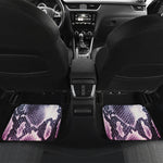 Purple And Blue Snakeskin Print Front and Back Car Floor Mats