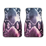 Purple And Blue Snakeskin Print Front Car Floor Mats