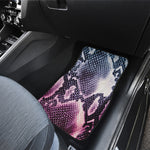 Purple And Blue Snakeskin Print Front Car Floor Mats