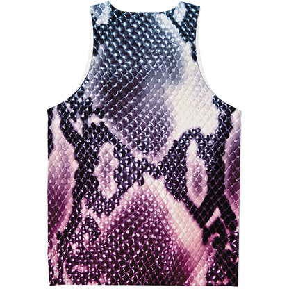 Purple And Blue Snakeskin Print Men's Tank Top