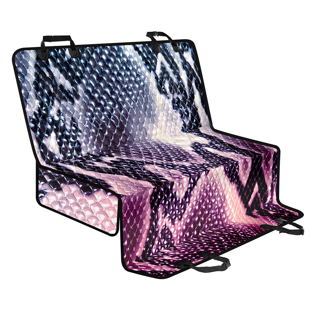 Purple And Blue Snakeskin Print Pet Car Back Seat Cover