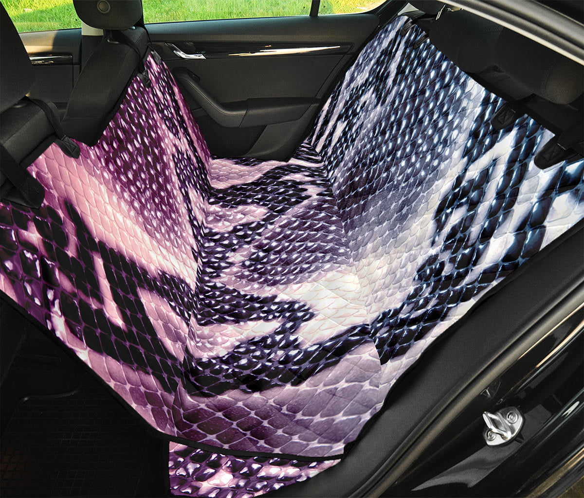 Purple And Blue Snakeskin Print Pet Car Back Seat Cover
