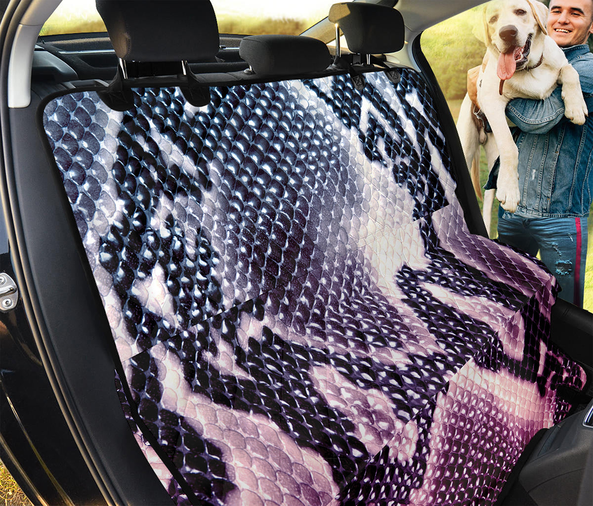 Purple And Blue Snakeskin Print Pet Car Back Seat Cover