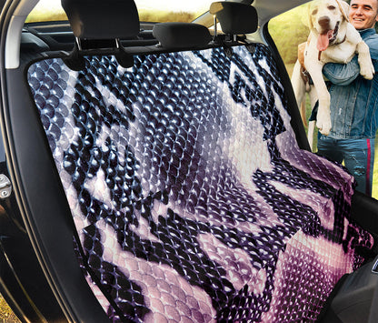 Purple And Blue Snakeskin Print Pet Car Back Seat Cover
