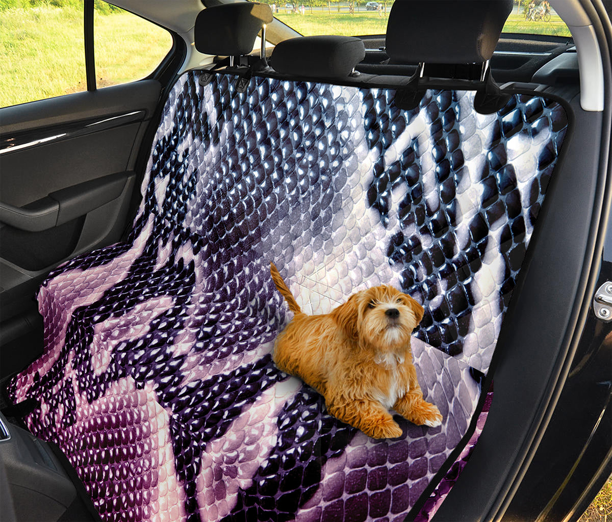Purple And Blue Snakeskin Print Pet Car Back Seat Cover